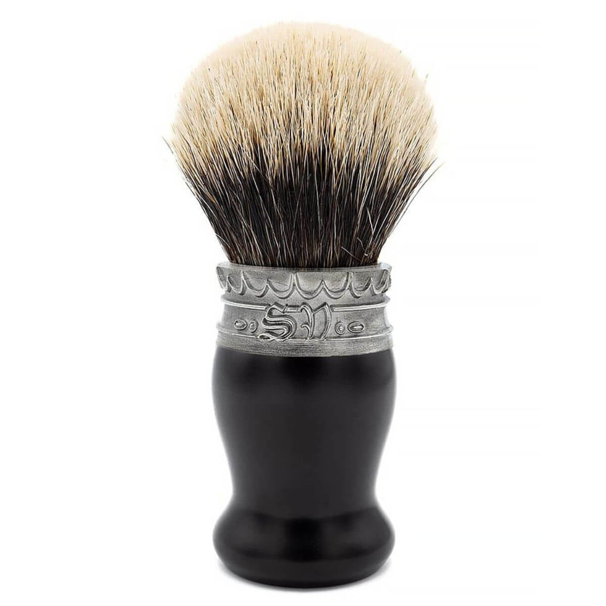 Saponificio Varesino pędzel do golenia Ebony - borsuk Pure White High Mountain Badger, knot 26 mm